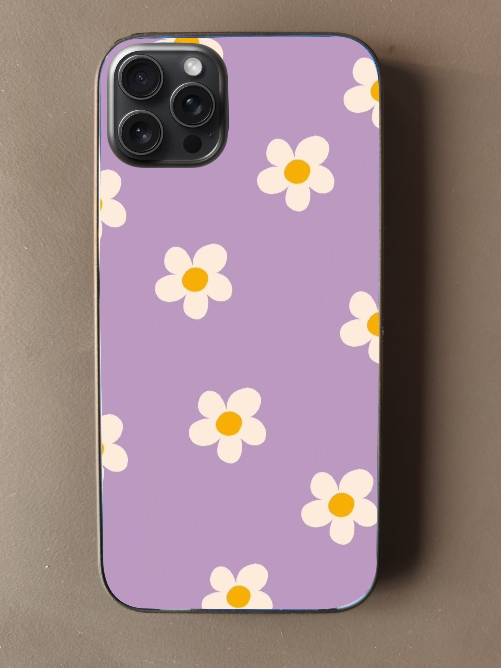 Purple Daisy Clear iPhone Case