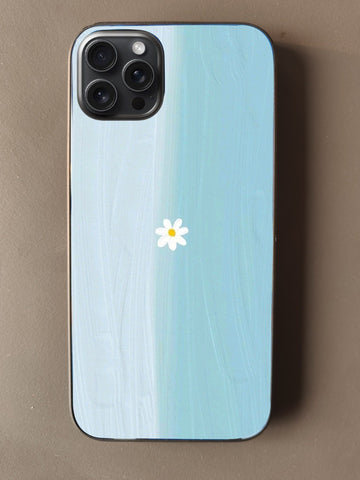 Minimal Blue Daisy Mobile Case