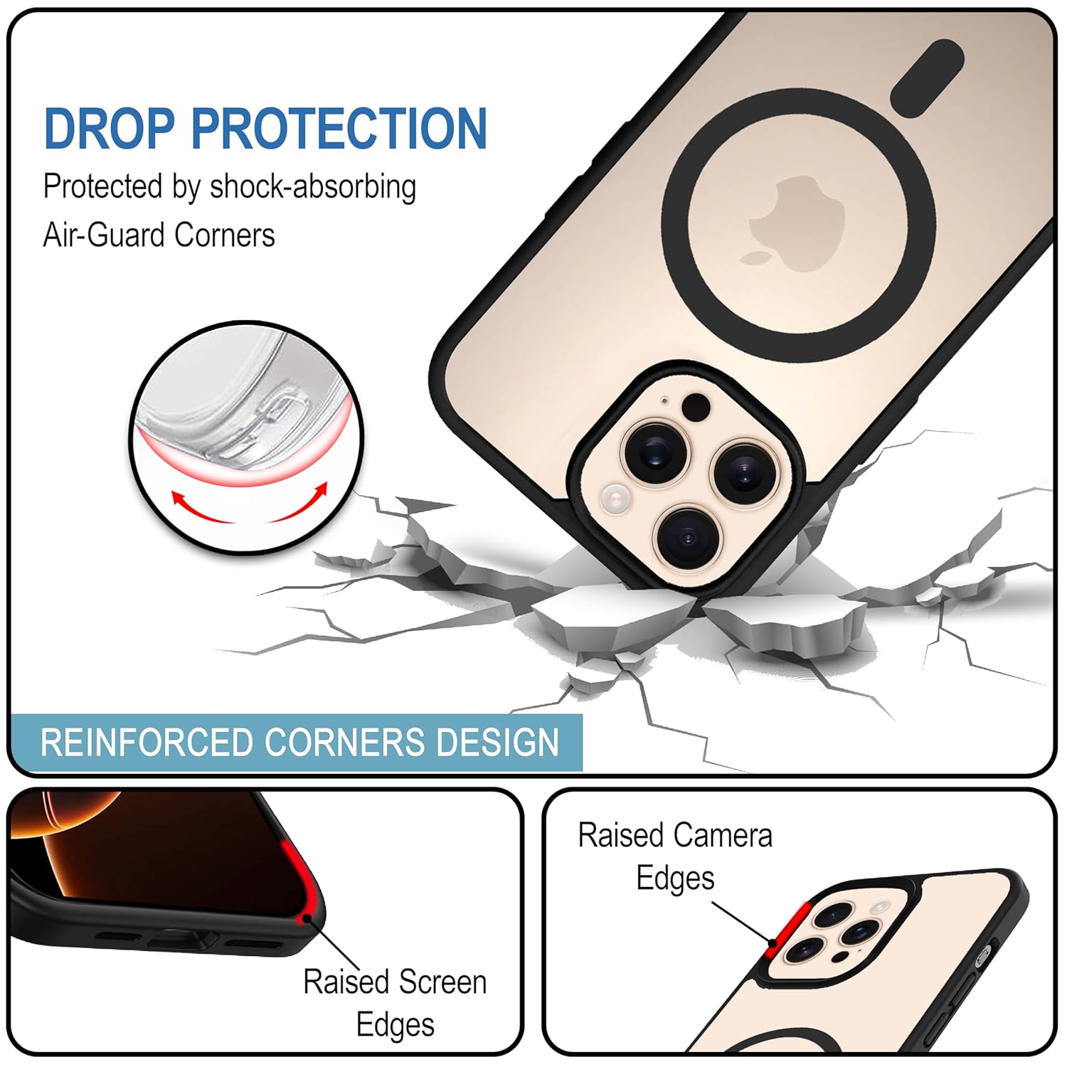 MagSafe UltraShield – Crystal Clear & Midnight Black Edition