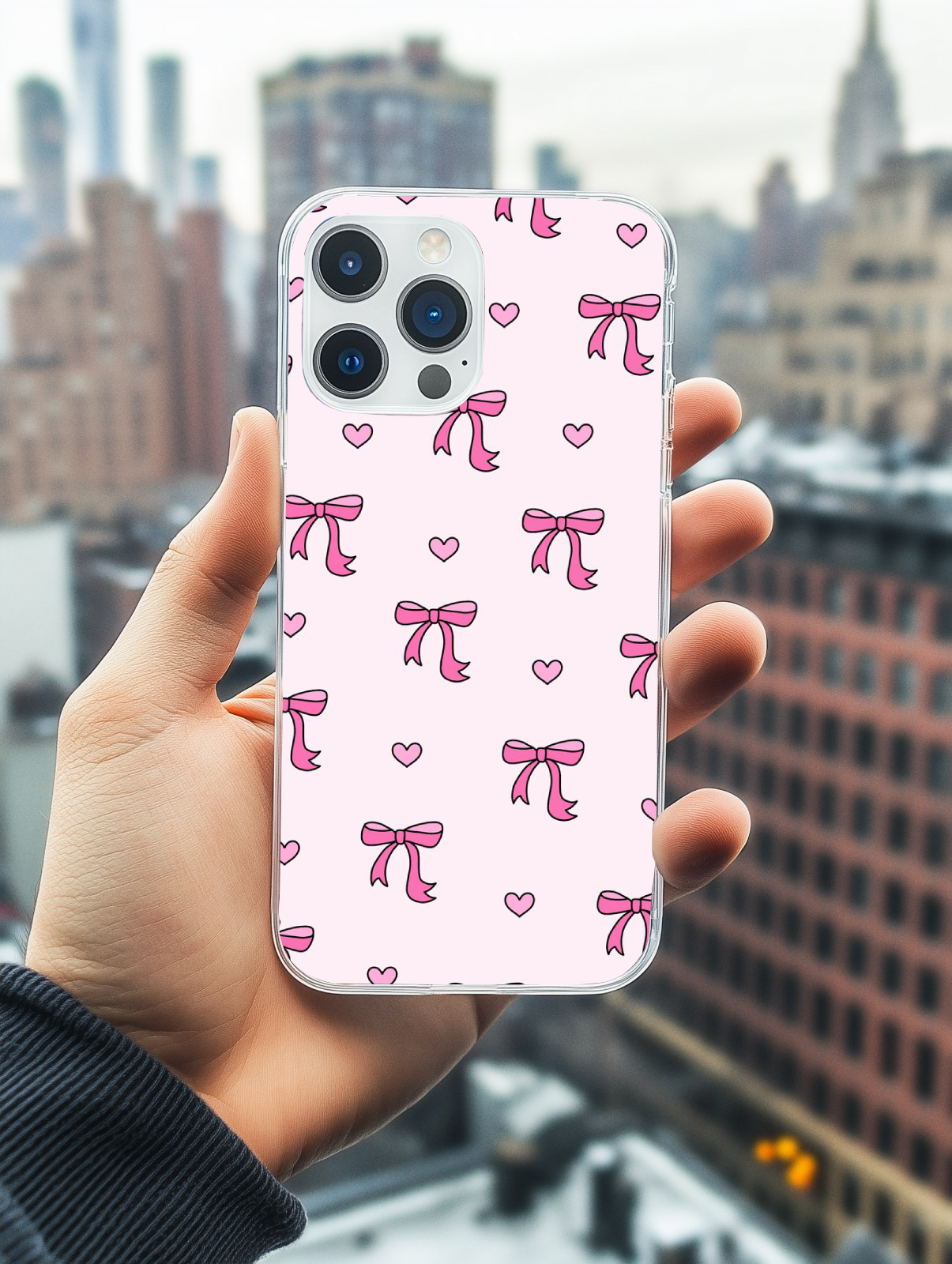 Bows & Hearts: Girly Glam Phone Case