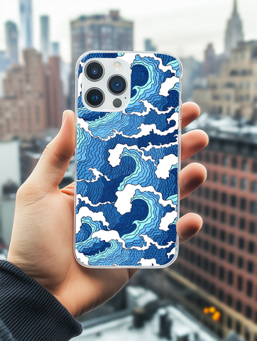 Aesthetic Ocean Waves Phone Case – Durable & Stylish Protection