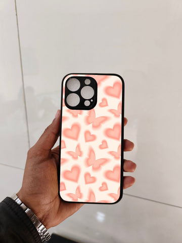 Flutter of Love: Heart & Butterfly Phone Case