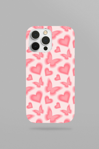 Flutter of Love: Heart & Butterfly Phone Case