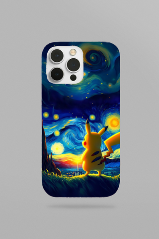 Pikachu's Starry Night: A Pixelated Masterpiece