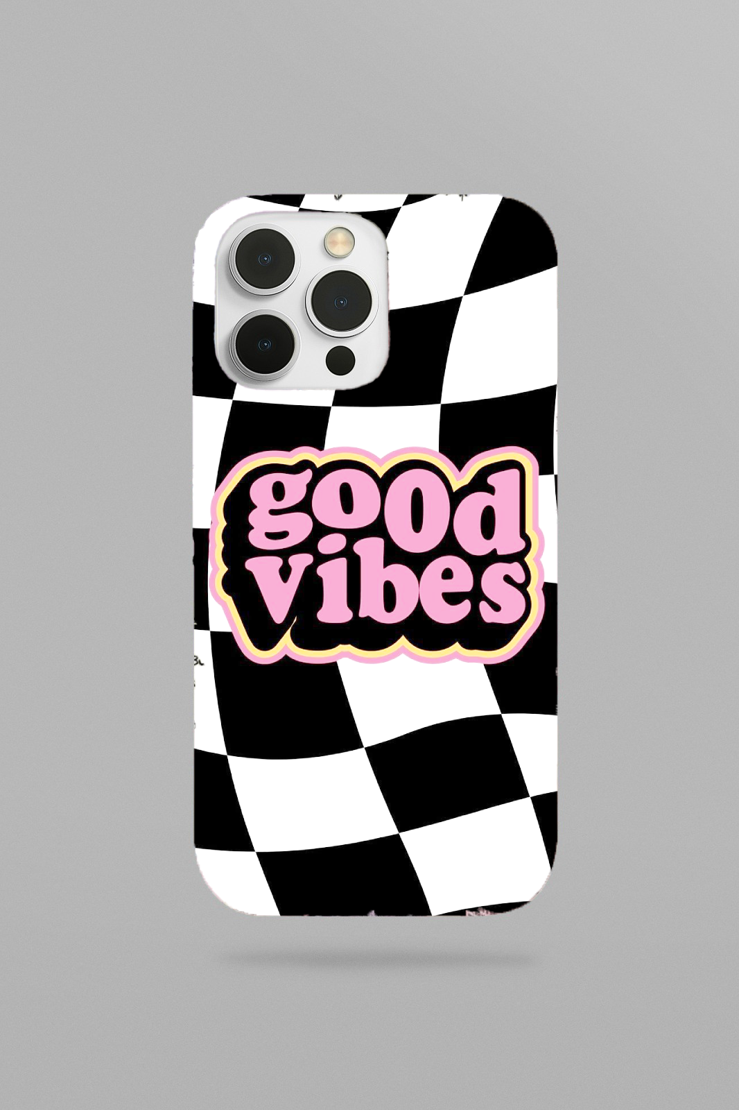 Good Vibes Only: Checkered Phone Case