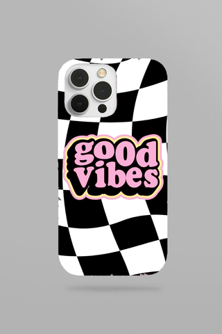 Good Vibes Only: Checkered Phone Case