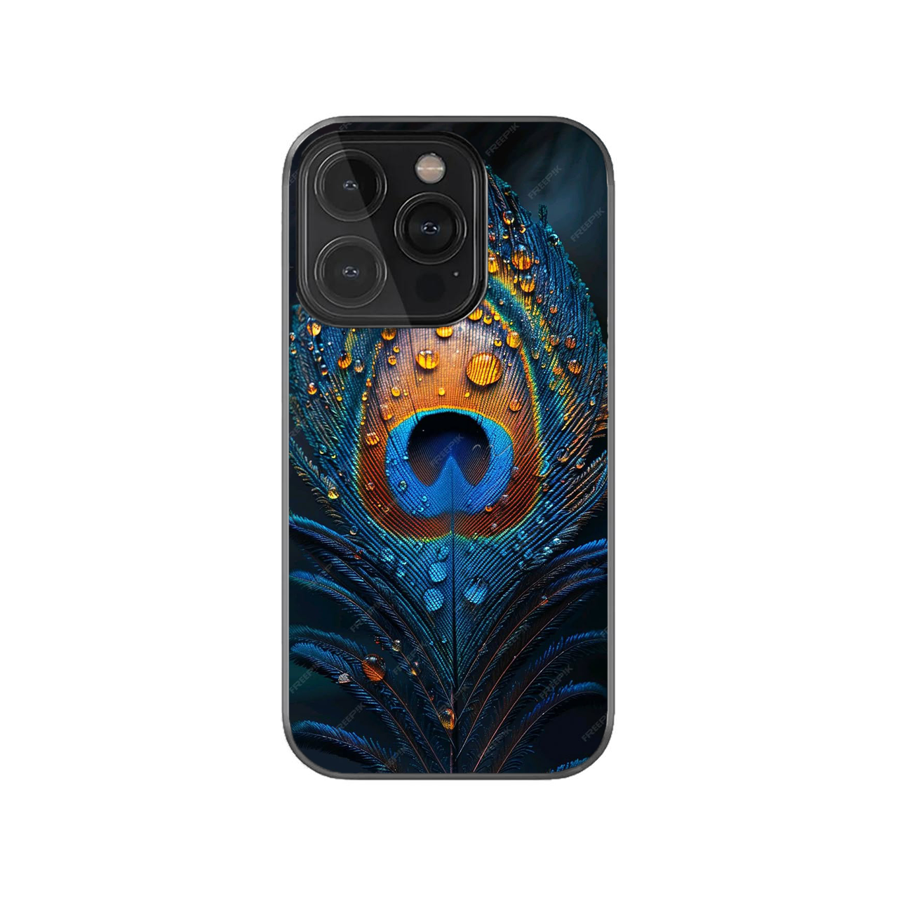 Dewdrop Majesty: Peacock Plume