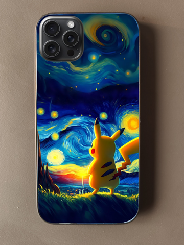Pikachu's Starry Night: A Pixelated Masterpiece