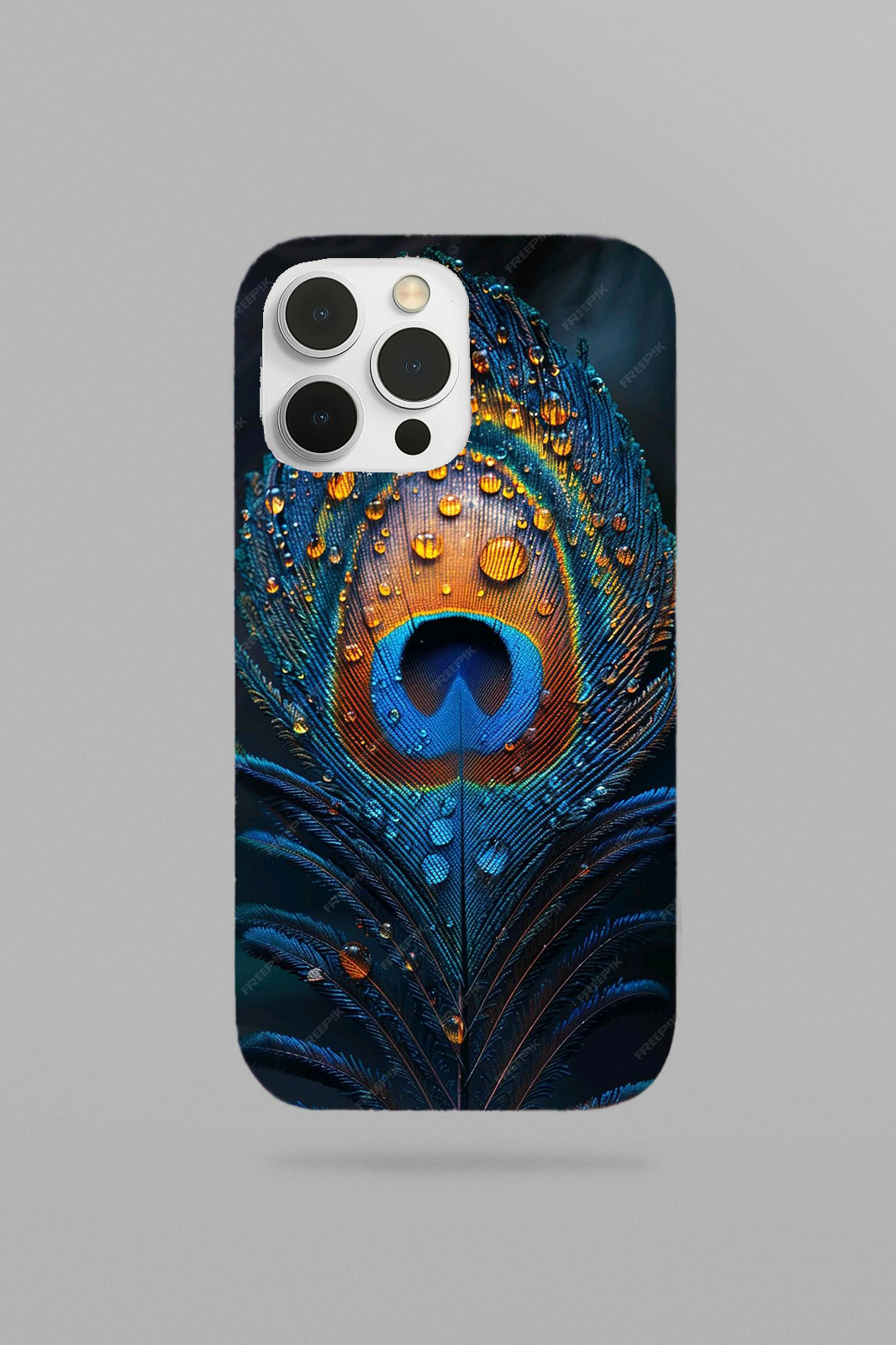 Dewdrop Majesty: Peacock Plume