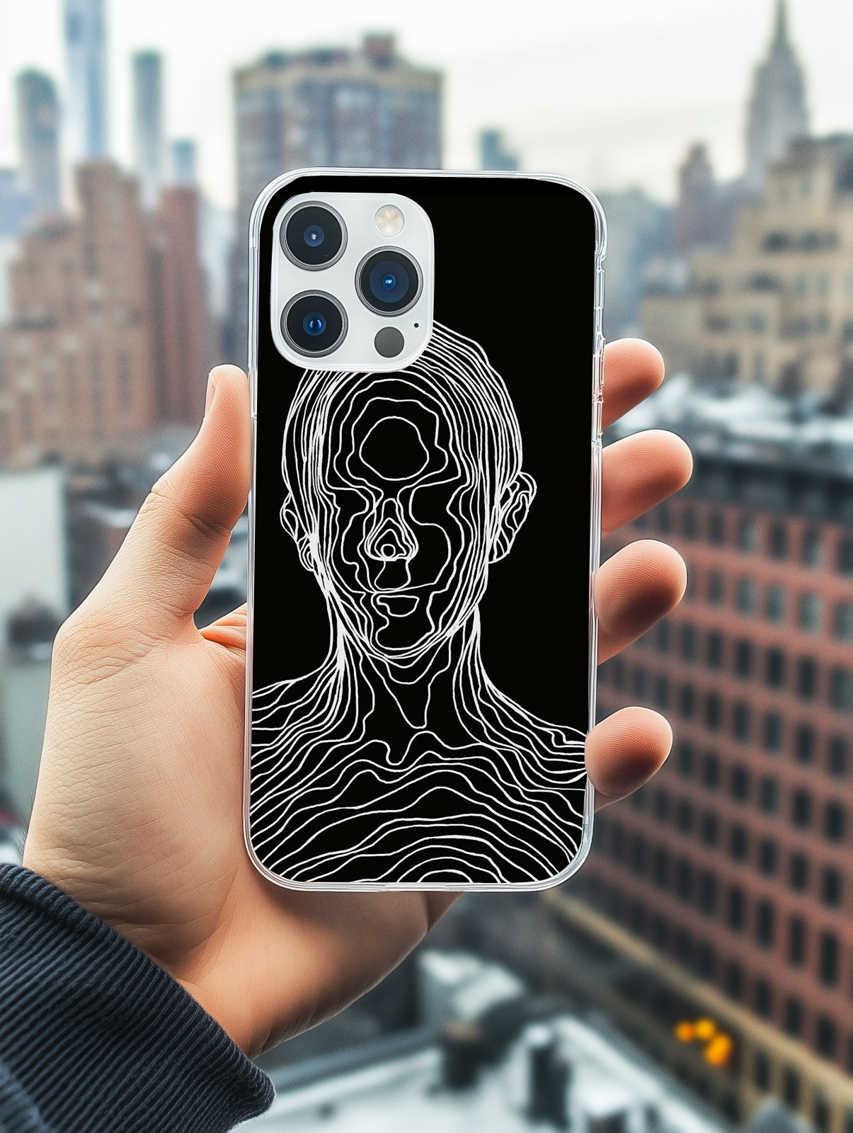 Contour Portrait: Abstract Line Face